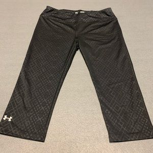 Under armour fitted compression pants women’s medium black